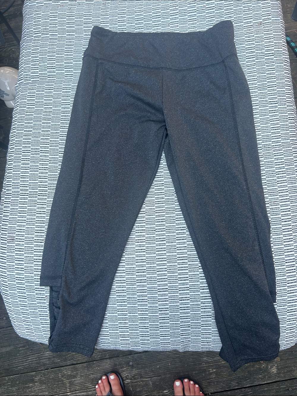 Reebok Black Cropped Athletic Leggings
